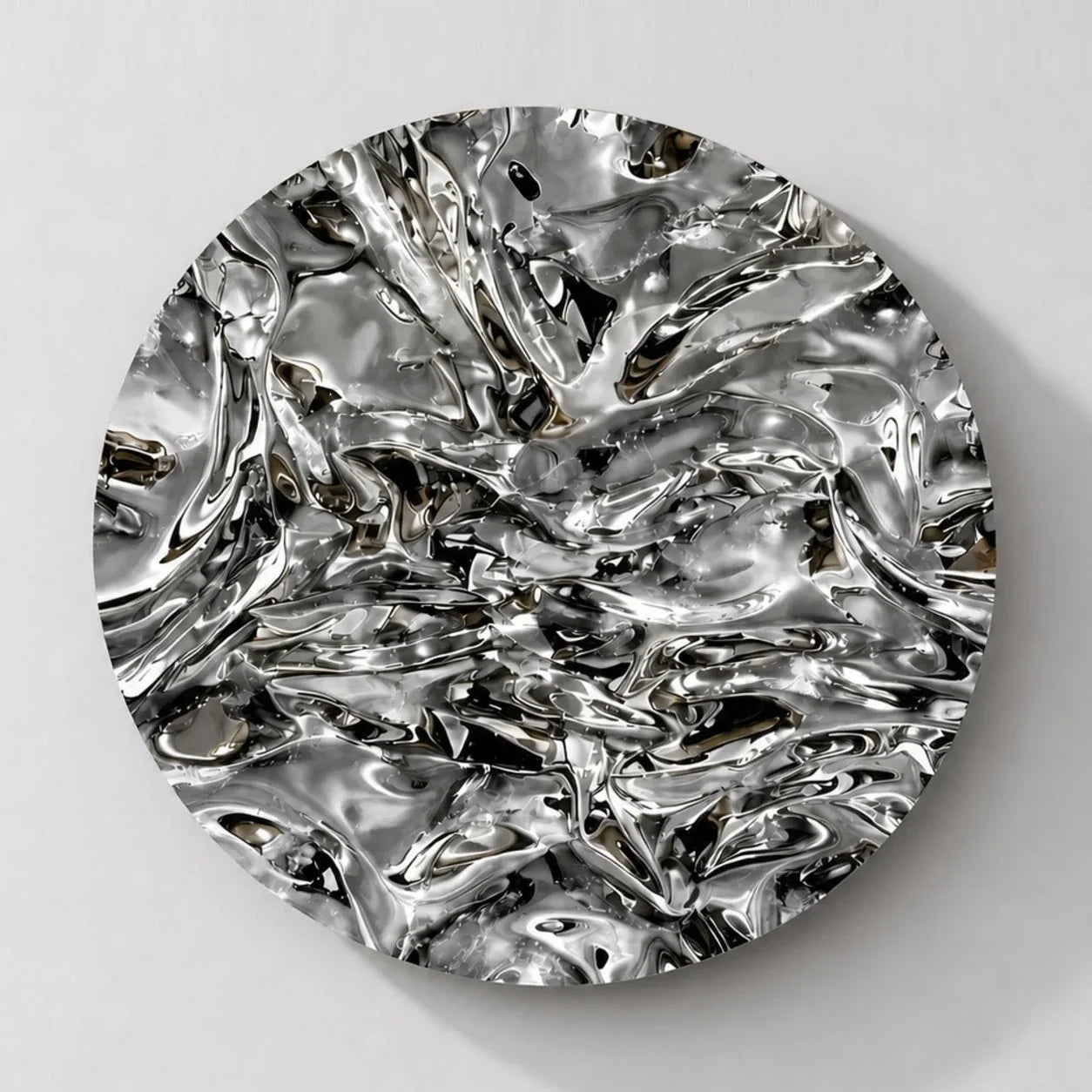 Luxury Modern Chrome Relief Mirror European Style for Villa
