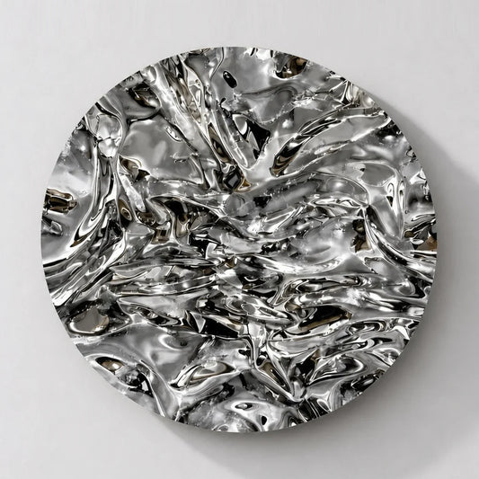 Luxury Modern Chrome Relief Mirror European Style for Villa