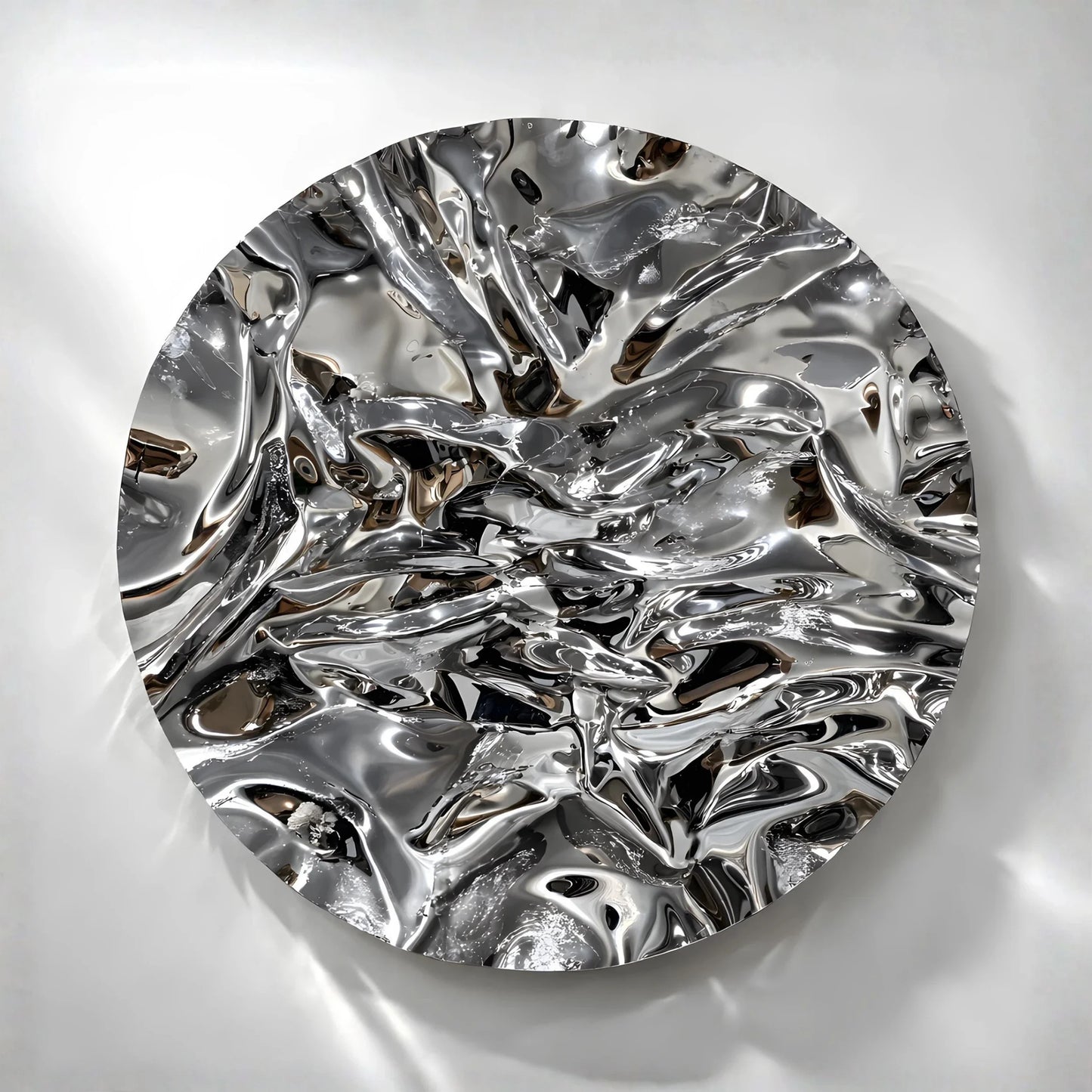 Luxury Modern Chrome Relief Mirror European Style for Villa