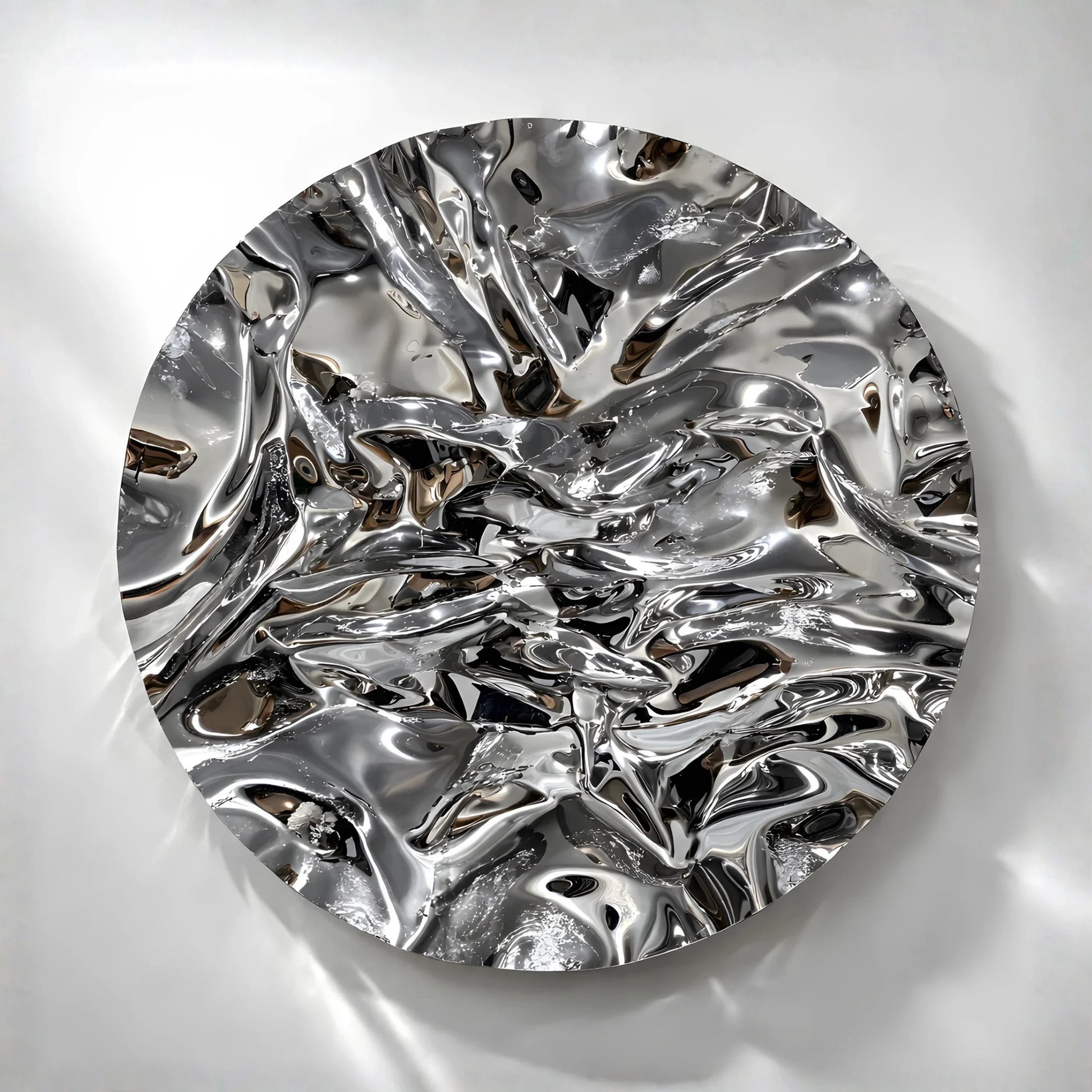 Luxury Modern Chrome Relief Mirror European Style for Villa