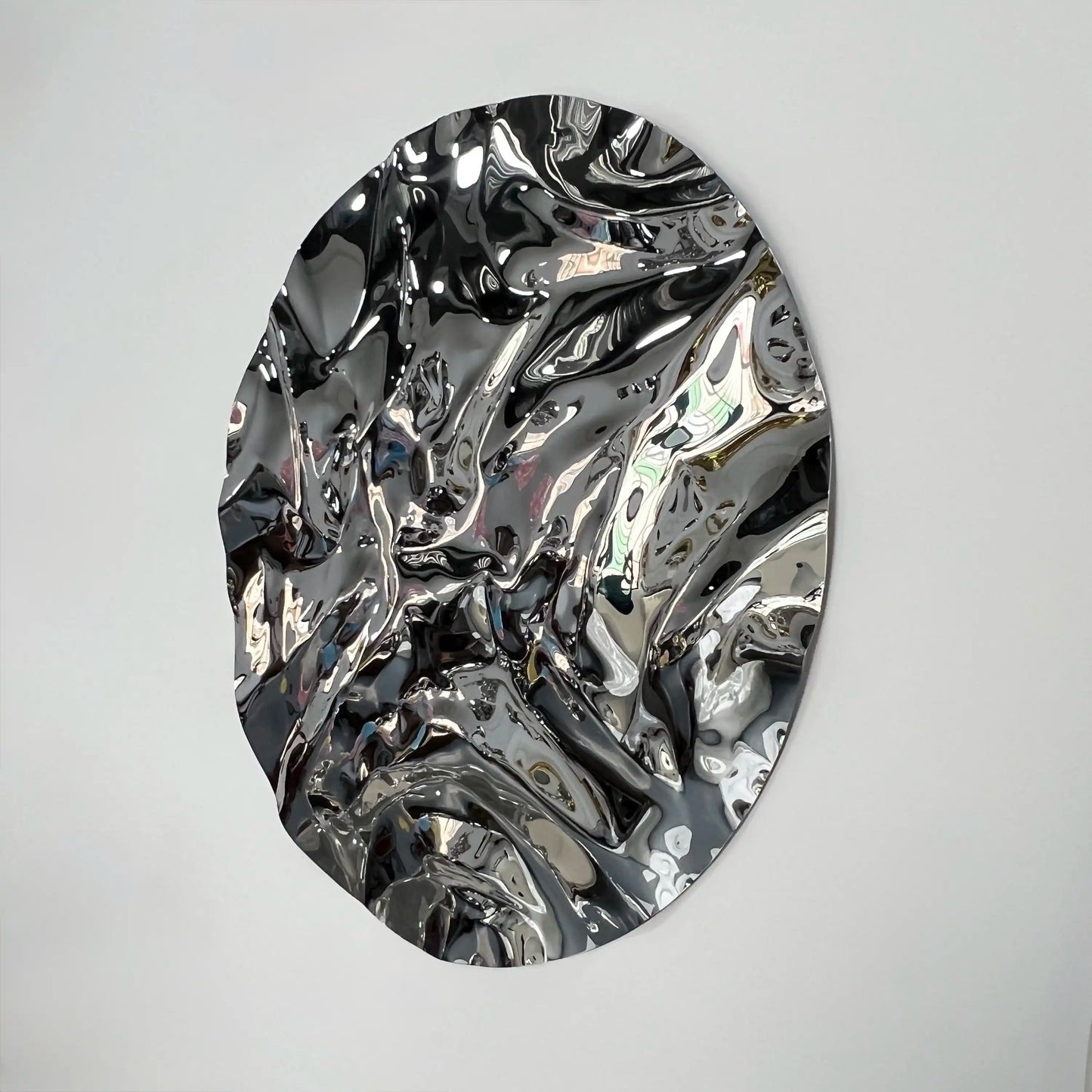 Luxury Modern Chrome Relief Mirror European Style for Villa