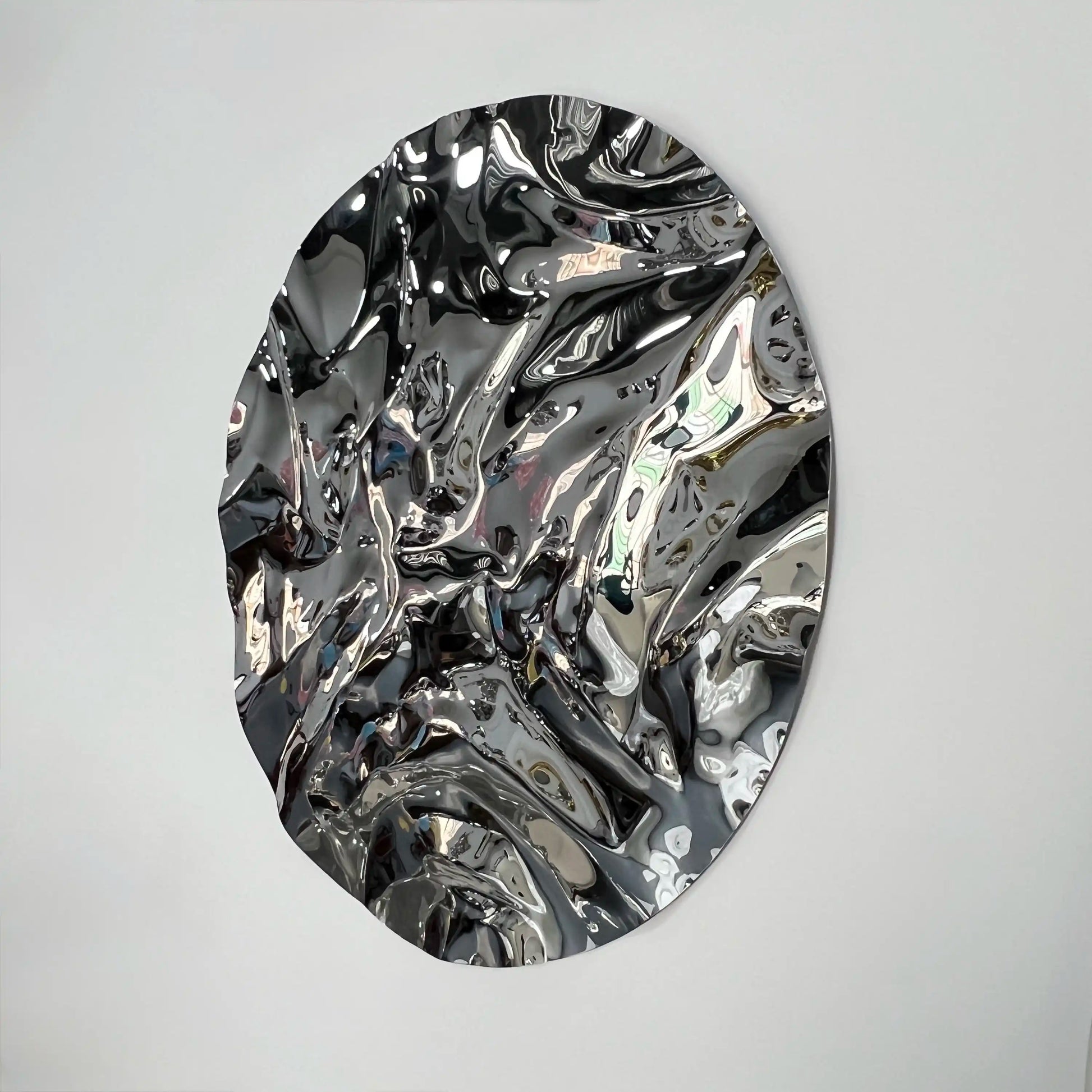 Luxury Modern Chrome Relief Mirror European Style for Villa