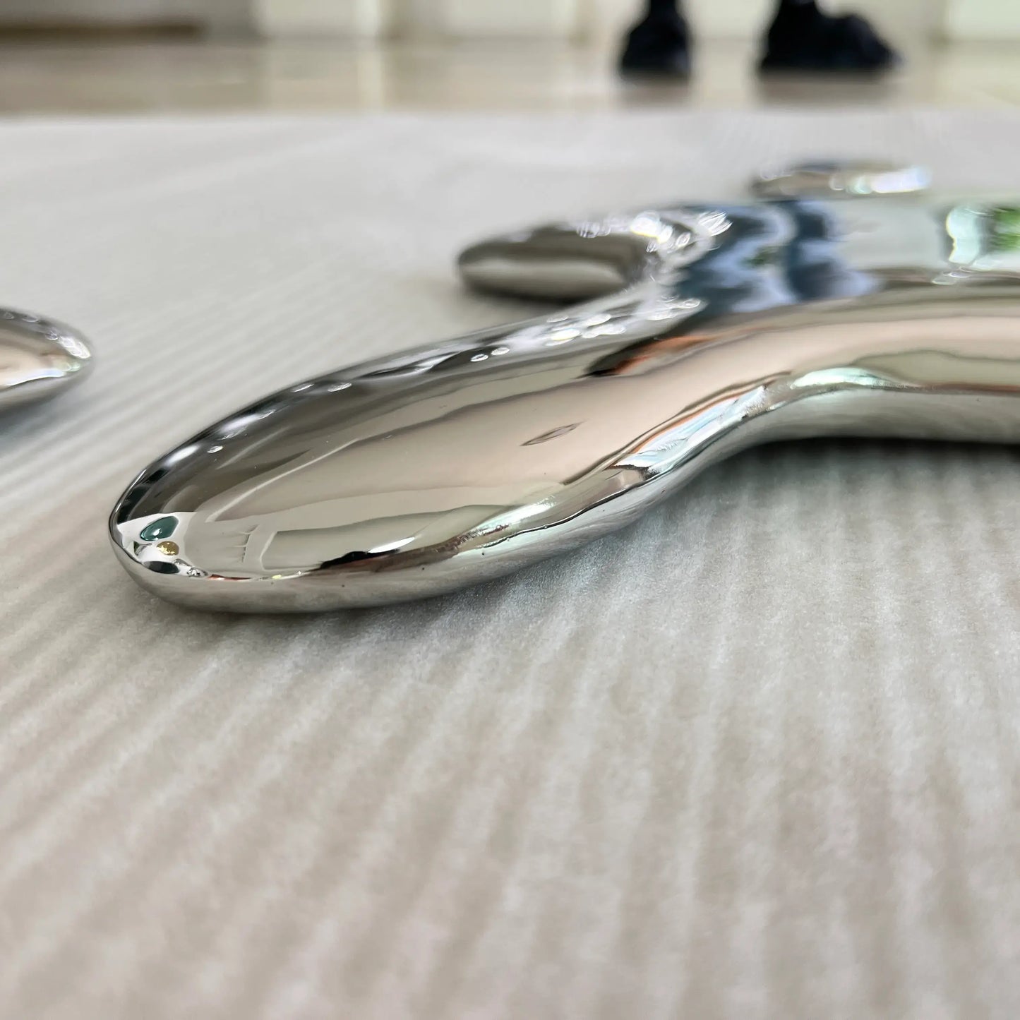 Luxury Modern Chrome Splat Mirror European Style for Villa