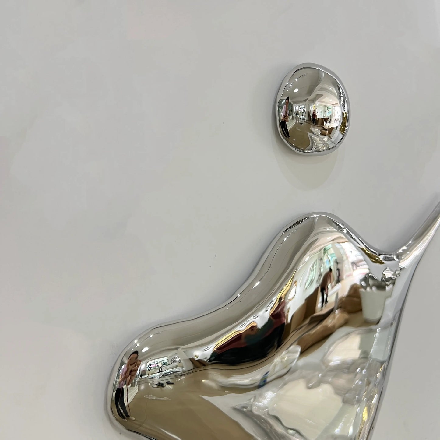 Luxury Modern Chrome Splat Mirror European Style for Villa