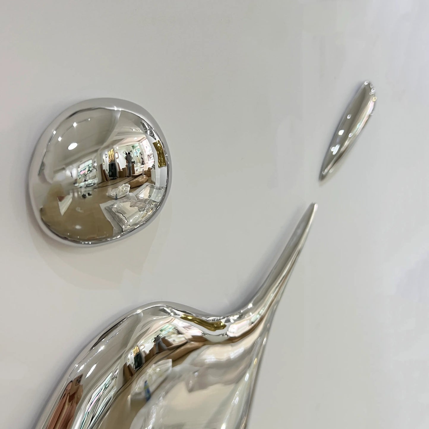 Luxury Modern Chrome Splat Mirror European Style for Villa