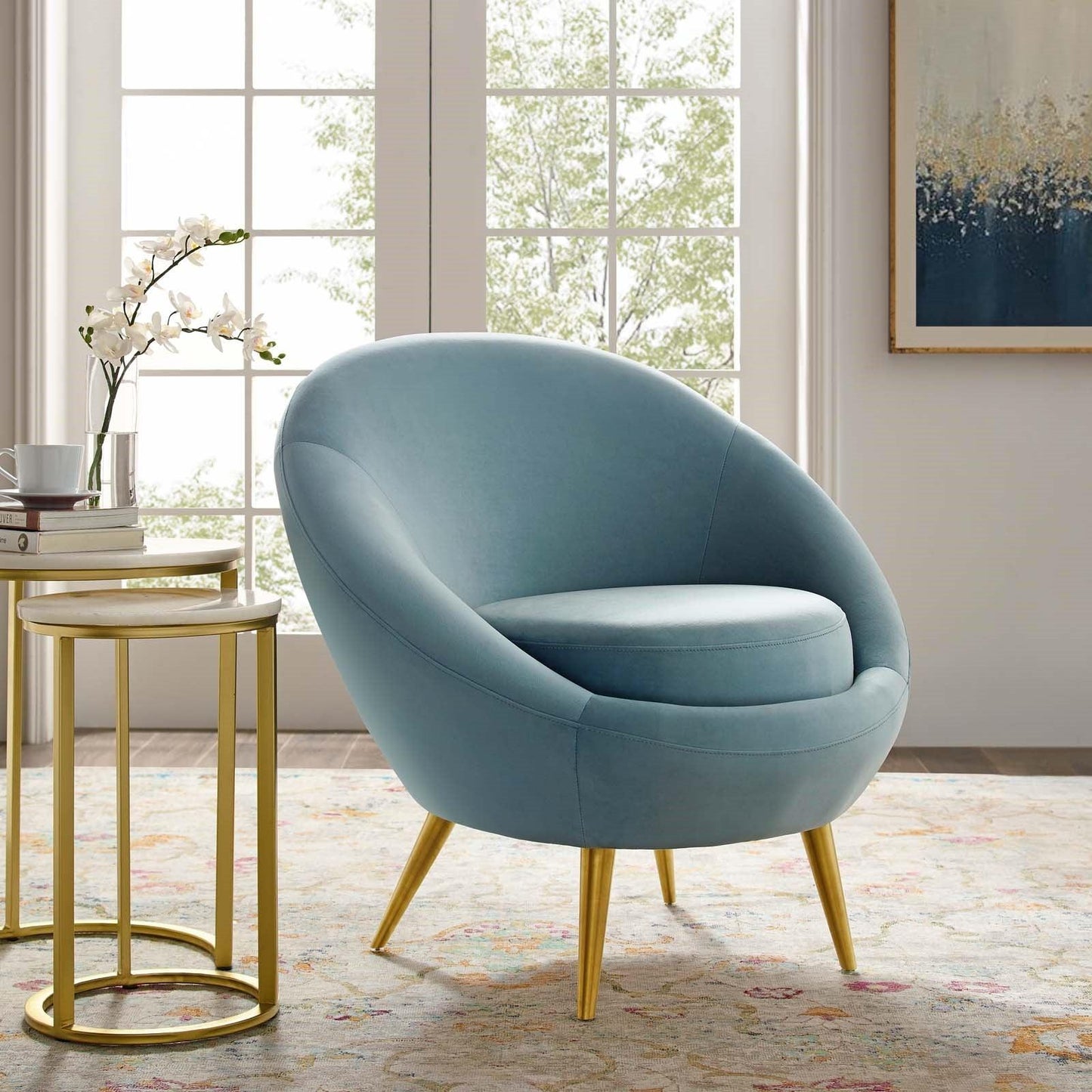 Luxury Modern Circa Accent Chair European Style for Villa