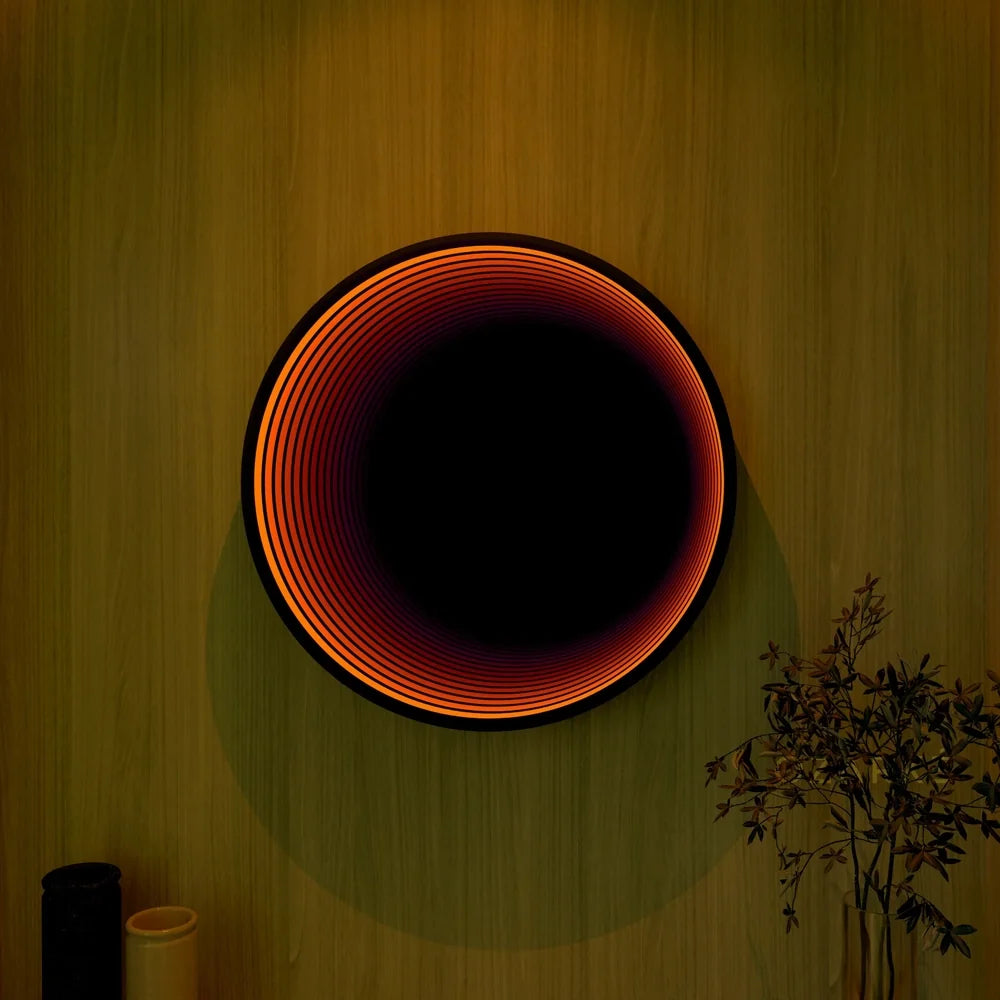 Luxury Modern Circle Infinity Mirror European Style for Villa