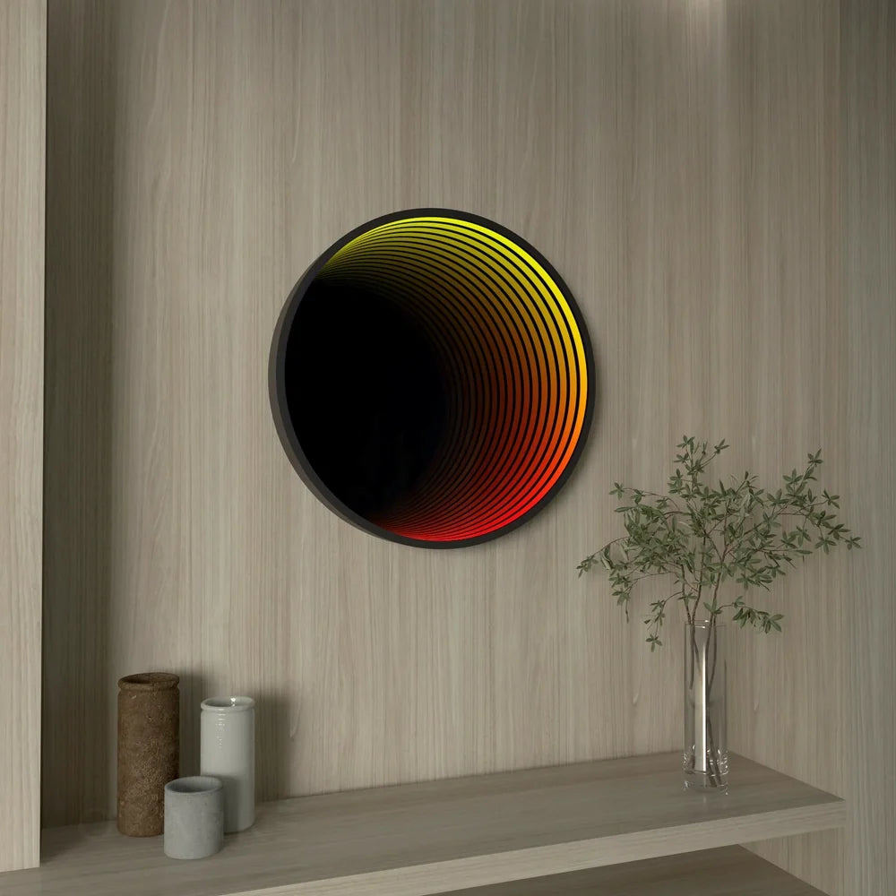 Luxury Modern Circle Infinity Mirror European Style for Villa