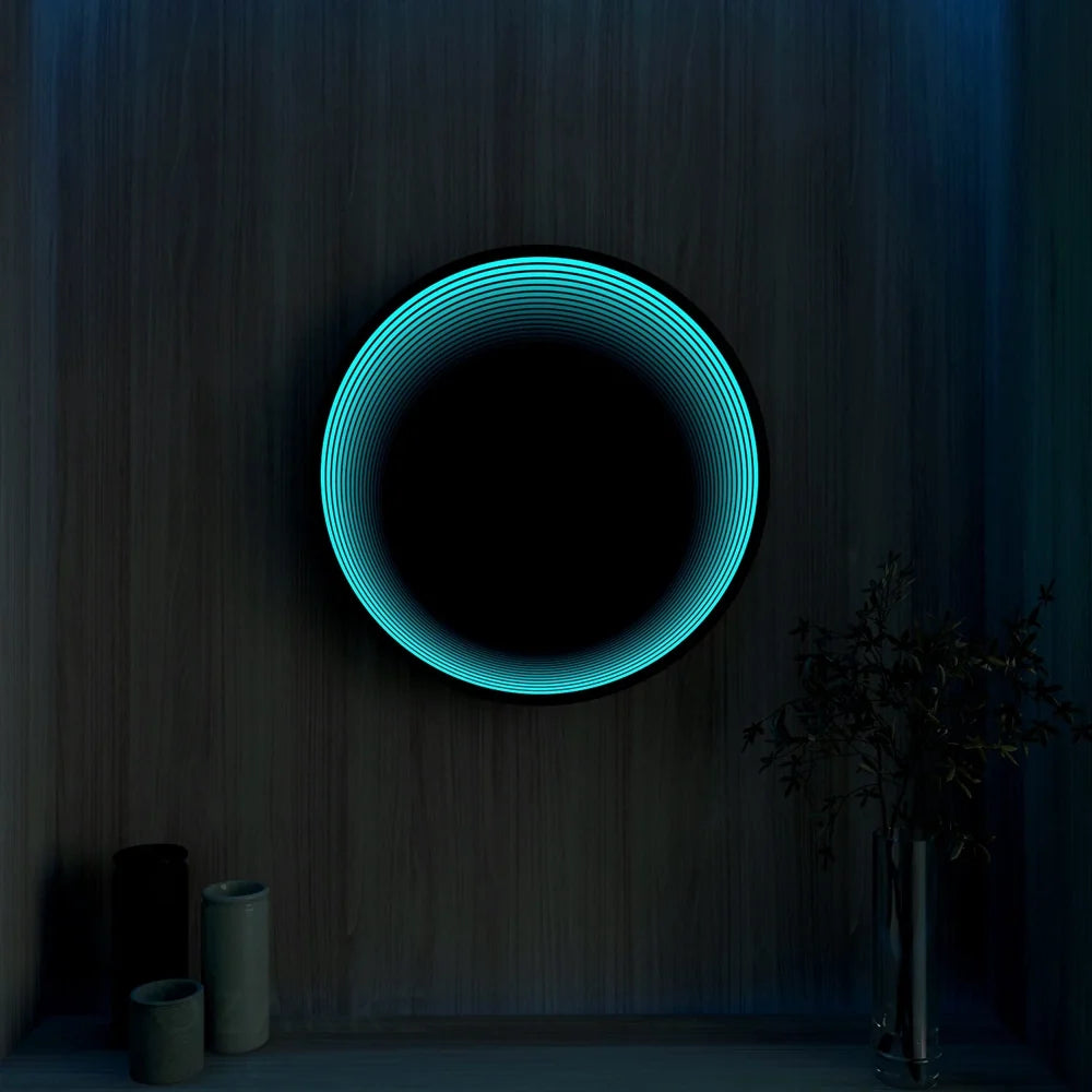 Luxury Modern Circle Infinity Mirror European Style for Villa