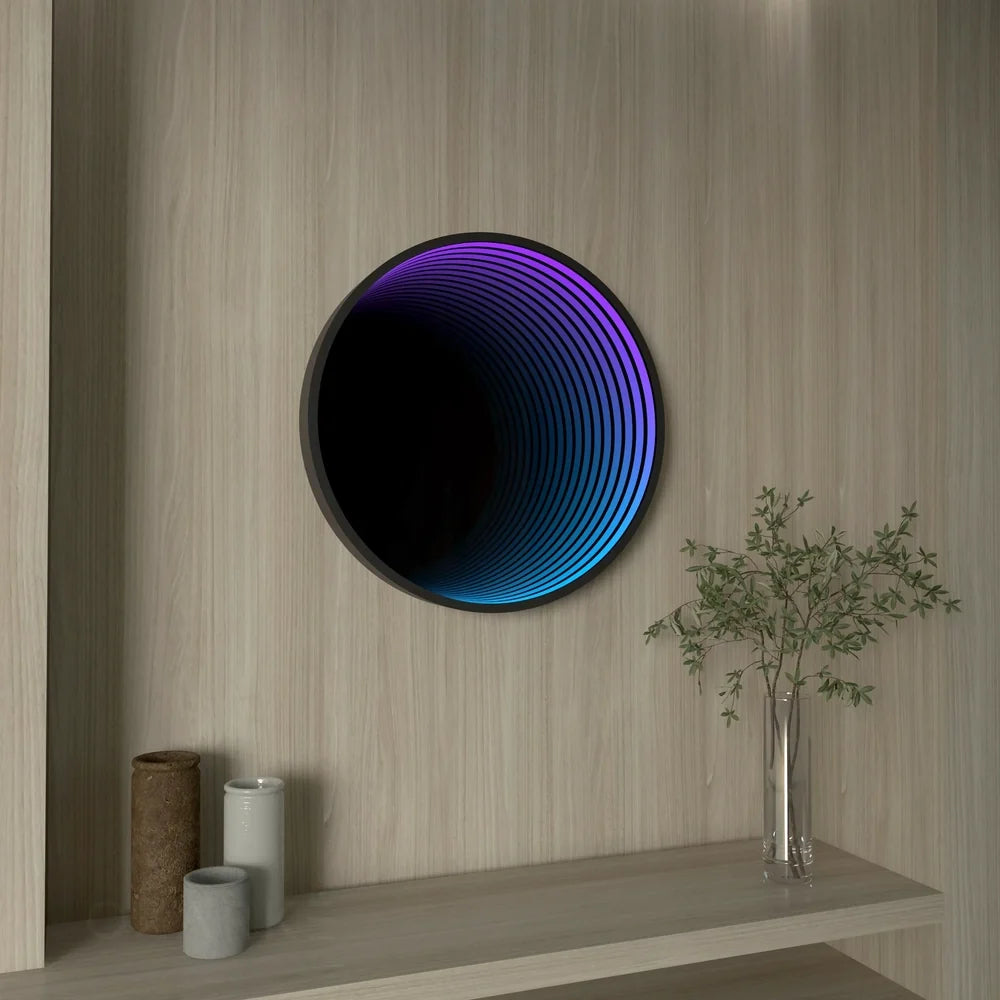 Luxury Modern Circle Infinity Mirror European Style for Villa