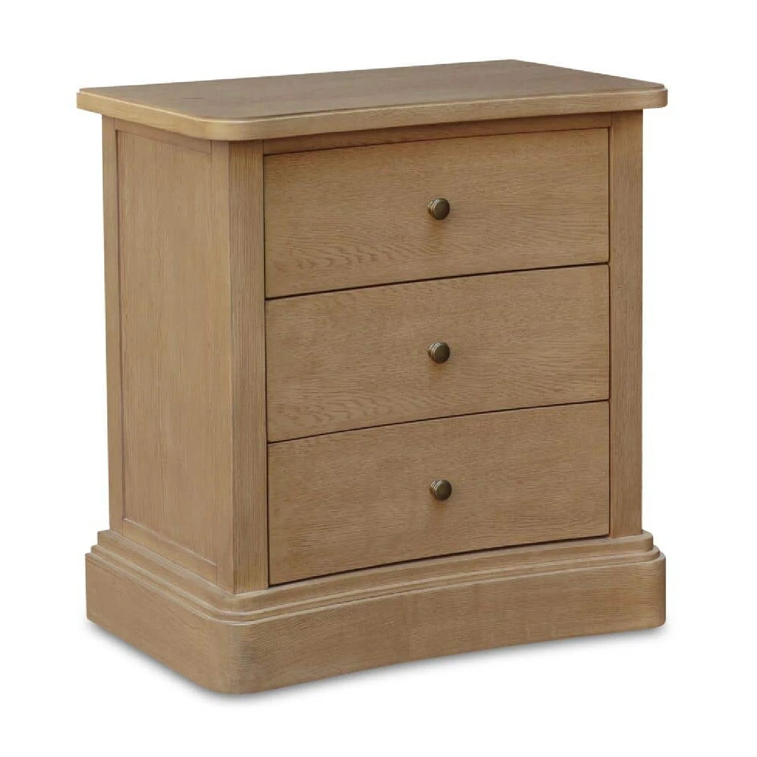 Luxury Modern Clarence 3-Drawer Nightstand European Style for Villa