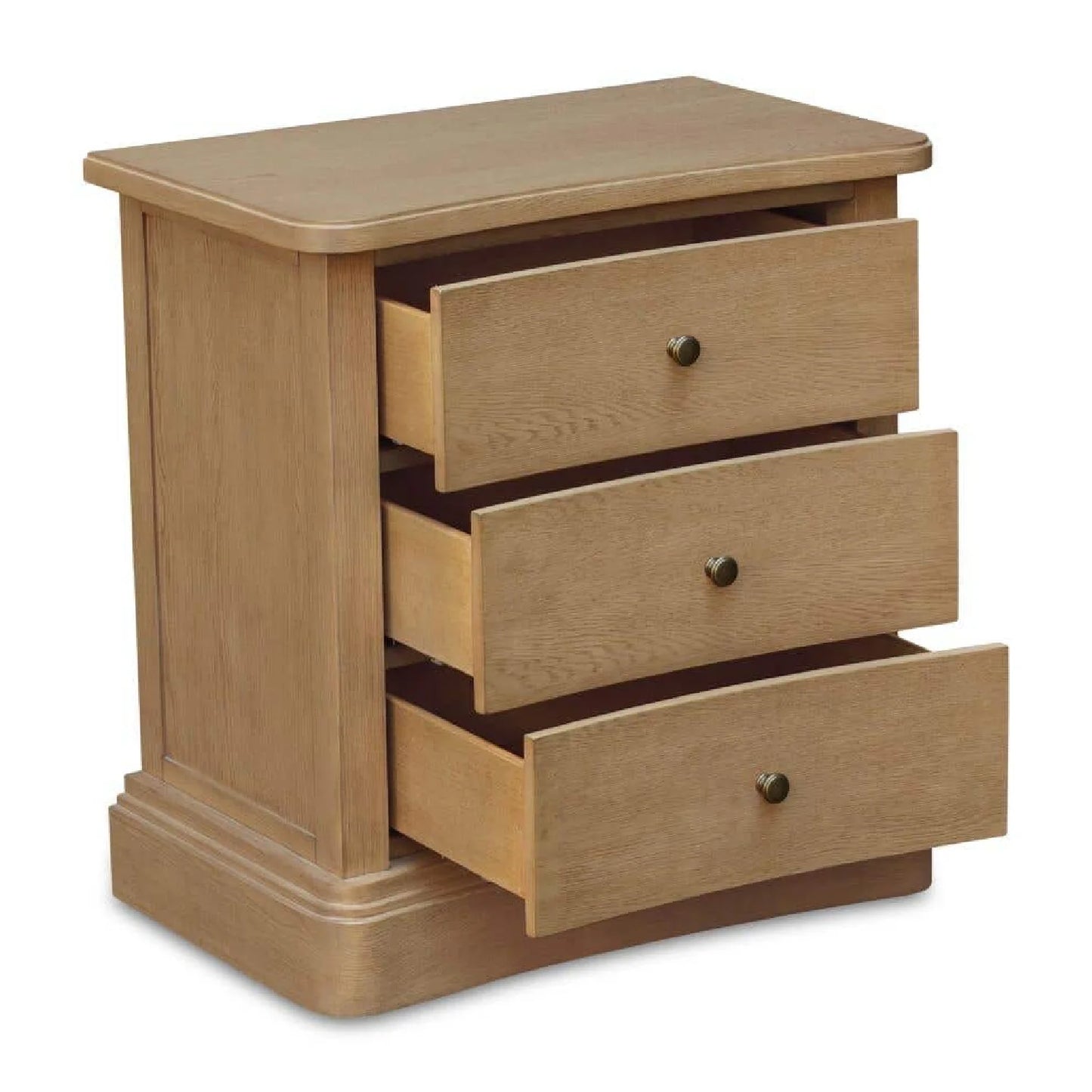 Luxury Modern Clarence 3-Drawer Nightstand European Style for Villa