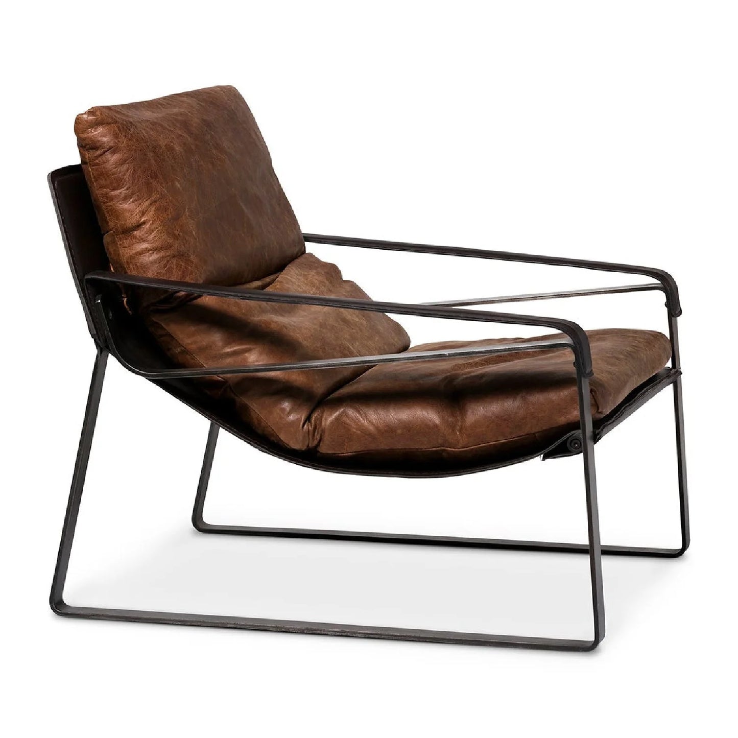 Luxury Modern Classic Leather Accent Chair Modern Italian Style for Villa