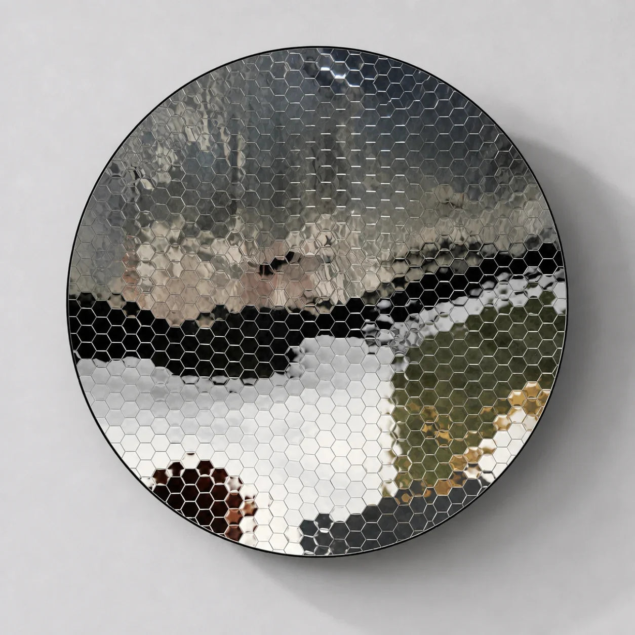 Luxury Modern Concave Hex Mirror European Style for Villa