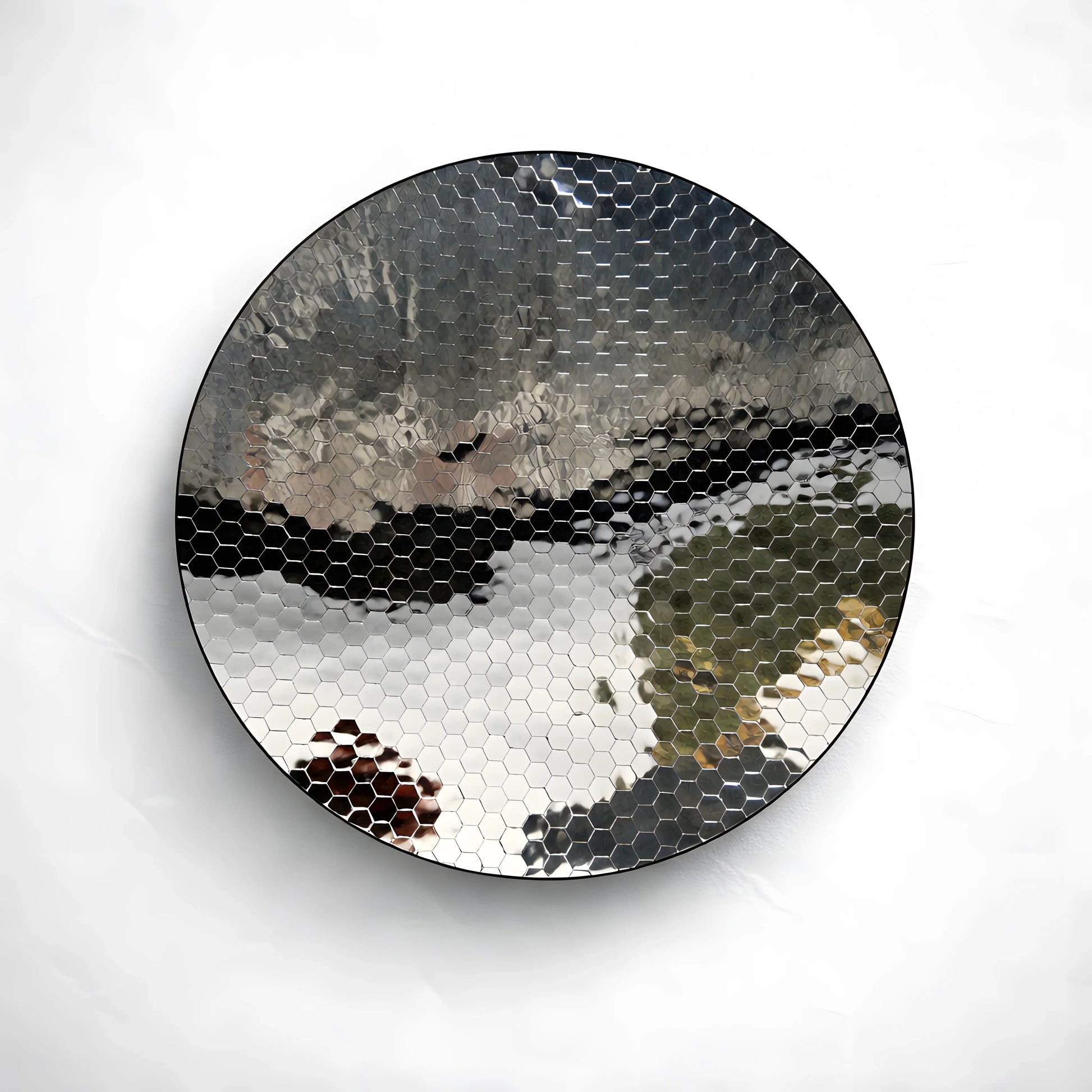 Luxury Modern Concave Hex Mirror European Style for Villa