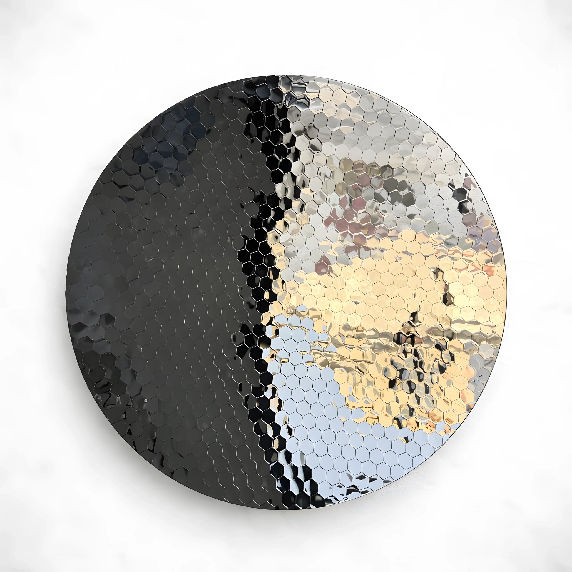 Luxury Modern Concave Hex Mirror European Style for Villa