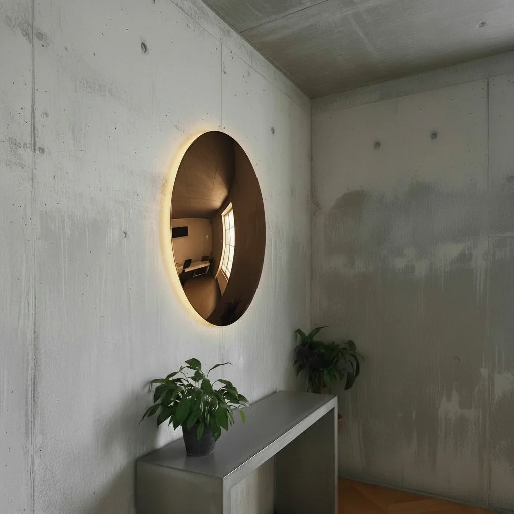 Luxury Modern Convex Glow Mirror European Style for Villa