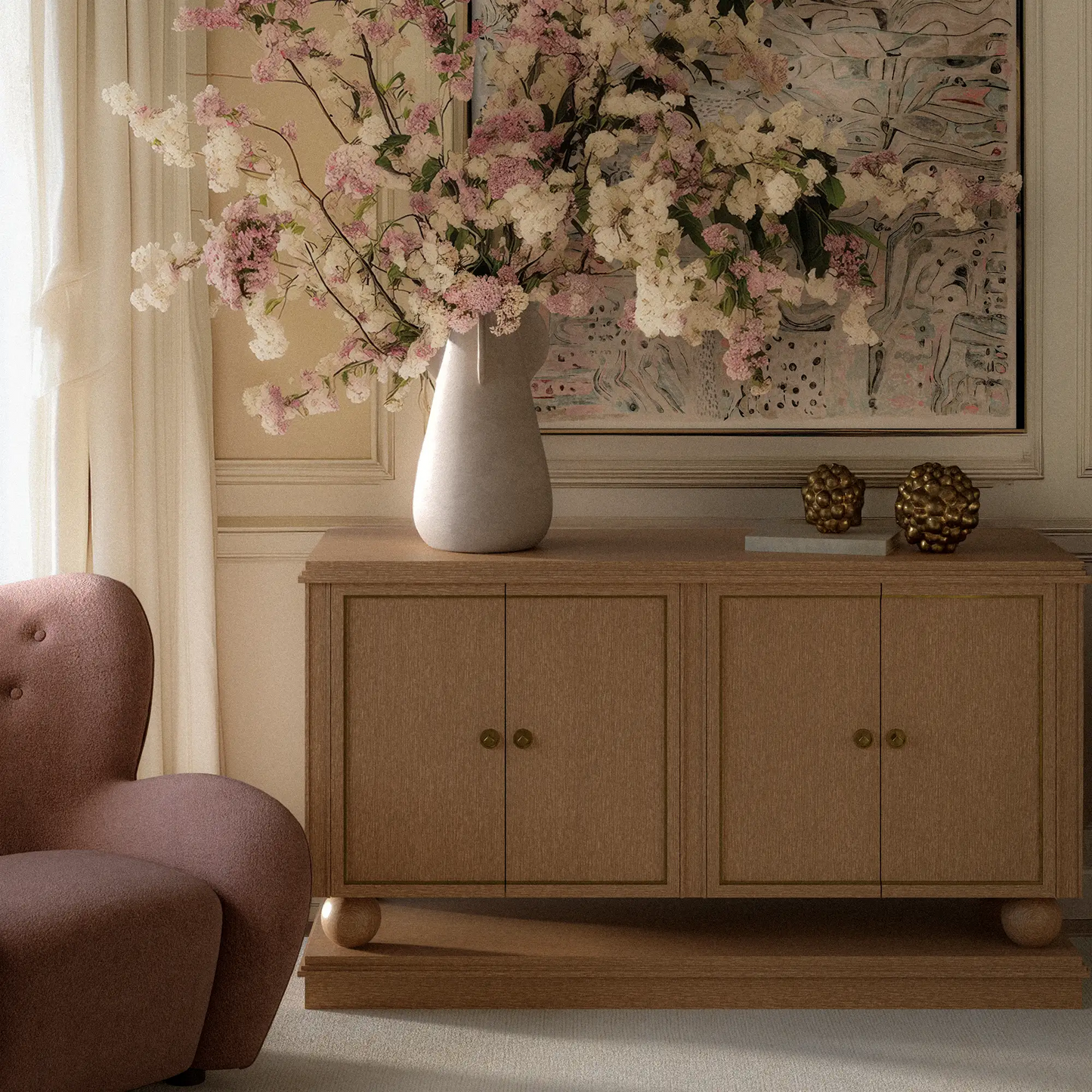 Luxury Modern Corvaux Credenza European Style for Villa