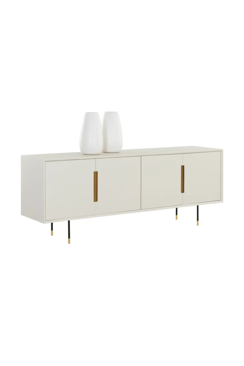 Luxury Modern Cream 4-Door Sideboard European Style for Villa