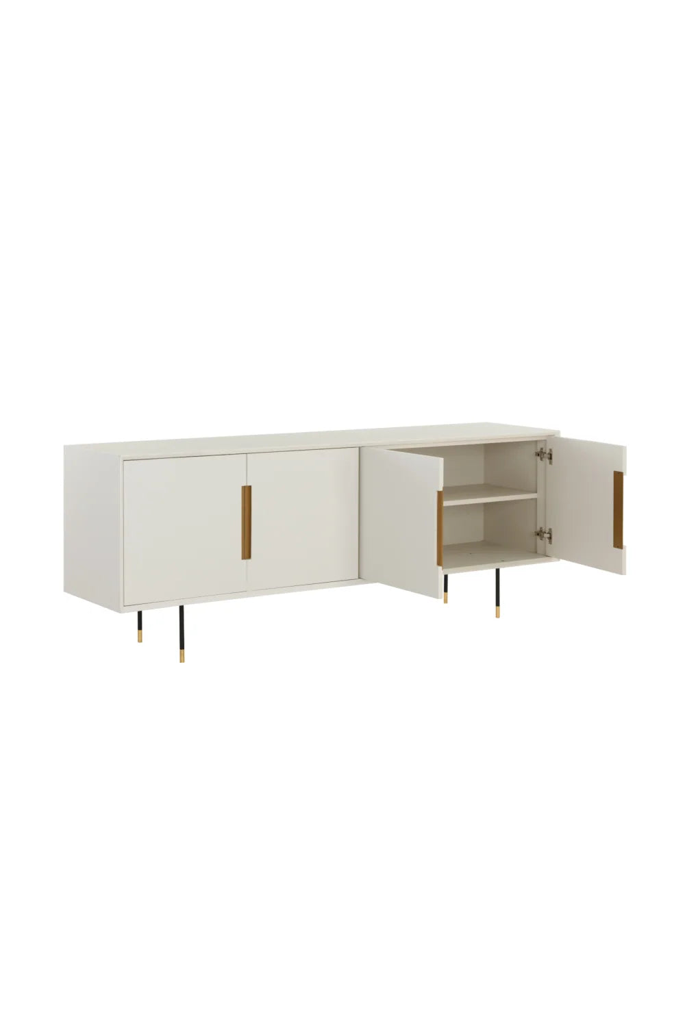 Luxury Modern Cream 4-Door Sideboard European Style for Villa