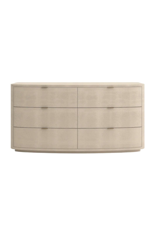 Luxury Modern Cream Shagreen Dresser European Style for Villa