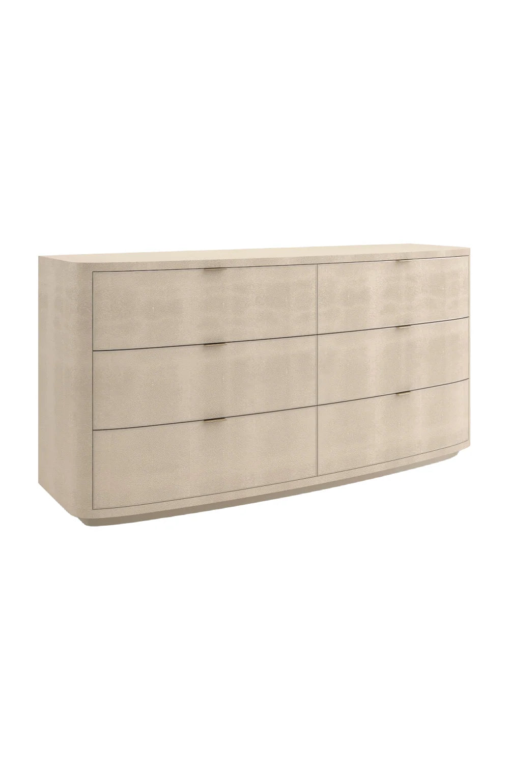 Luxury Modern Cream Shagreen Dresser European Style for Villa