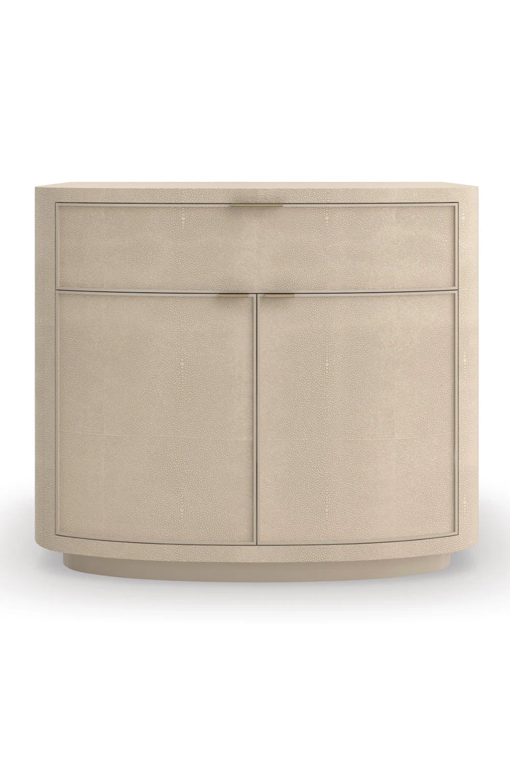 Luxury Modern Cream Shagreen Nightstand European Style for Villa