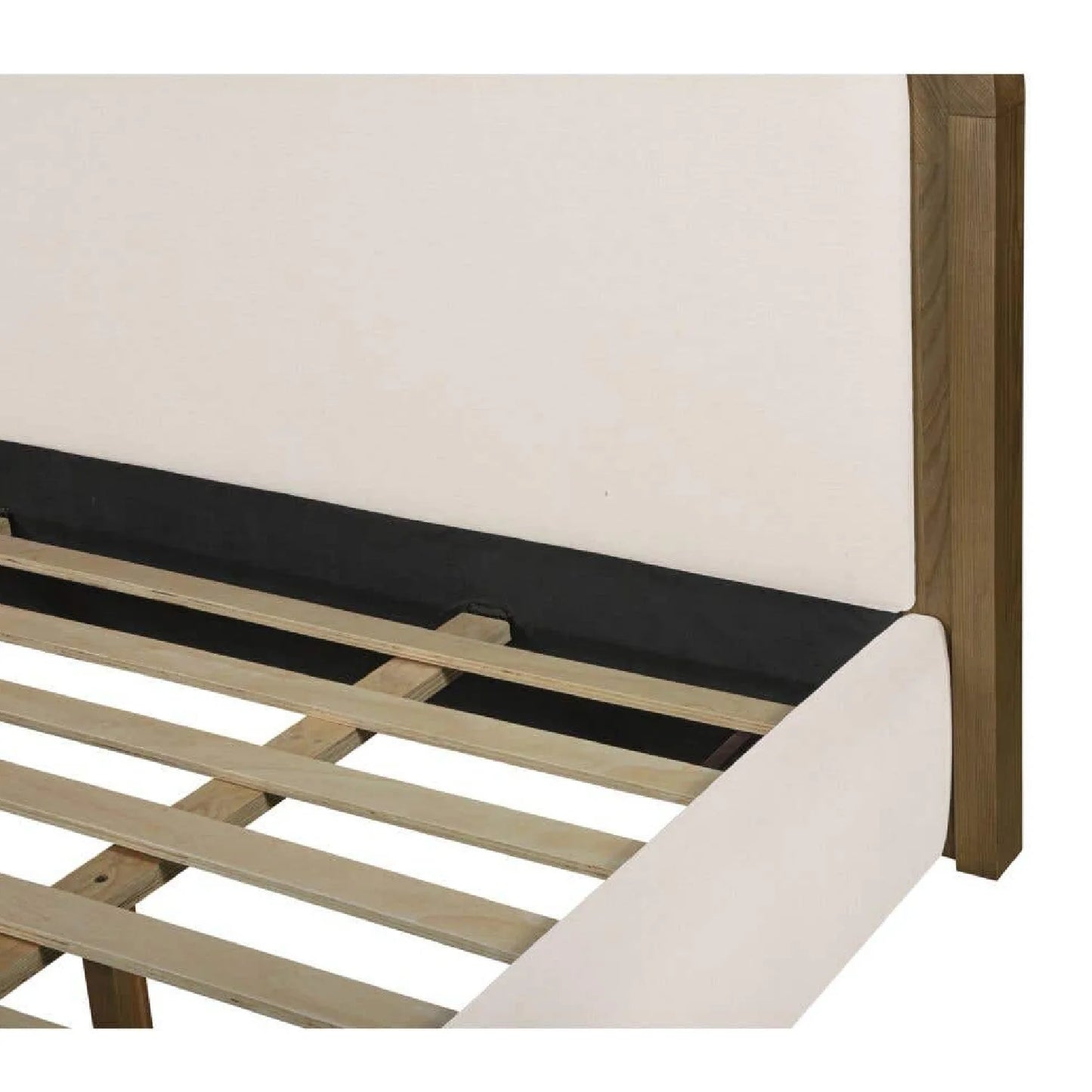 Luxury Modern Cream Upholstered Bed European Style for Villa