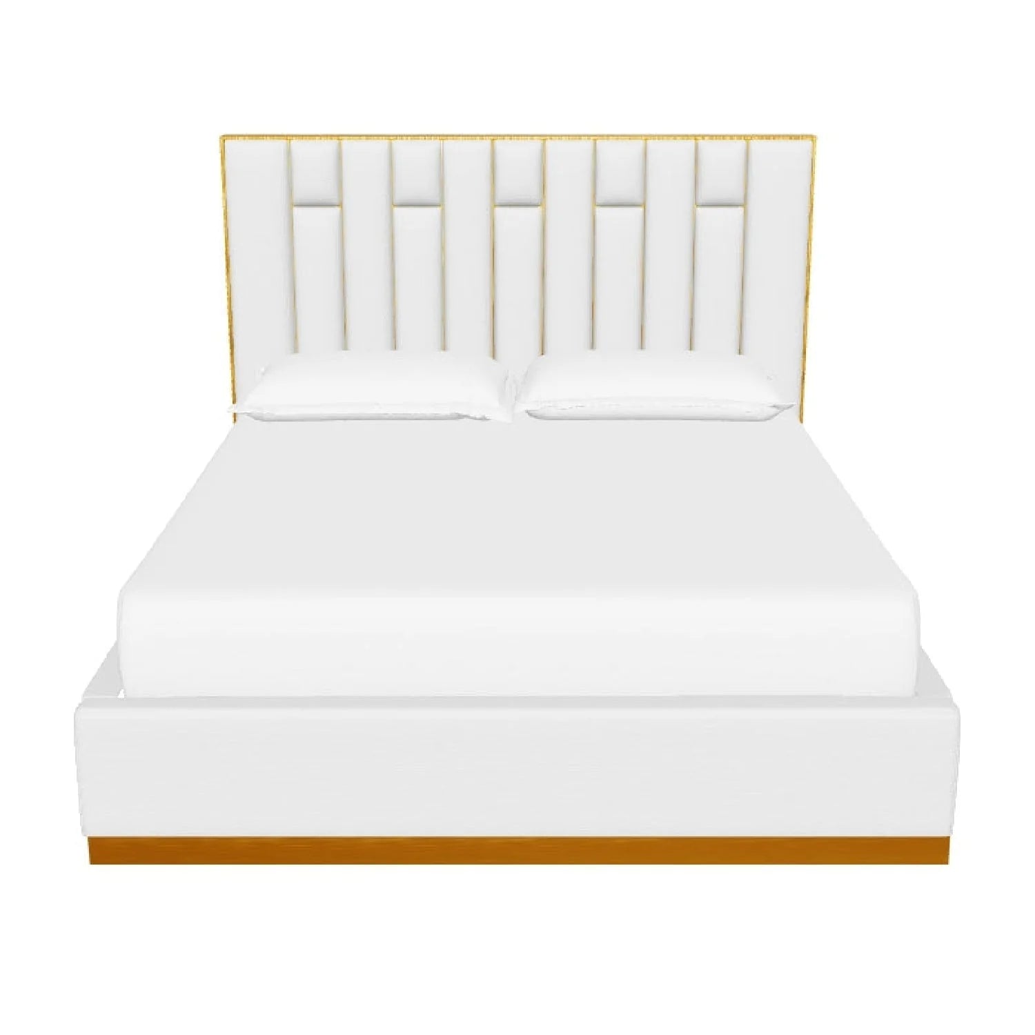 Luxury Modern Cream Upholstered Bed European Style for Villa