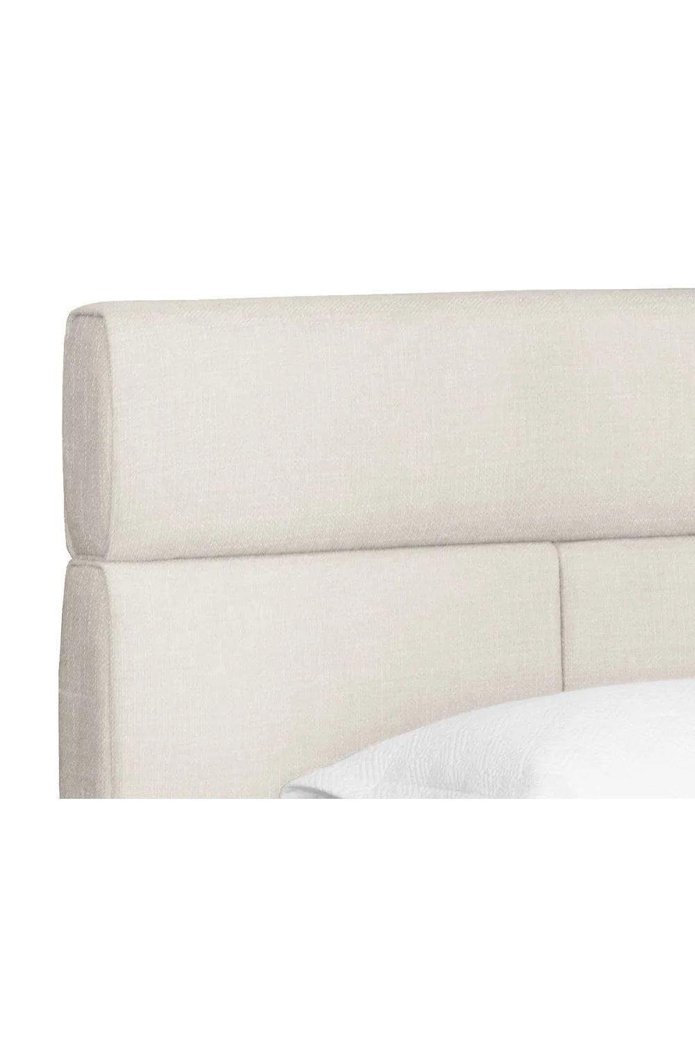 Luxury Modern Cream Upholstered Bed European Style for Villa