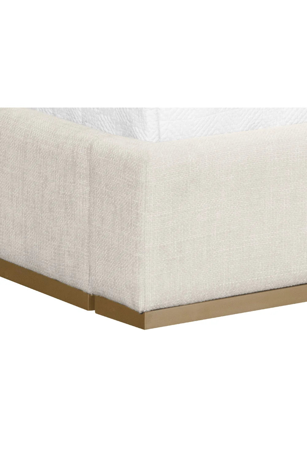 Luxury Modern Cream Upholstered Bed European Style for Villa