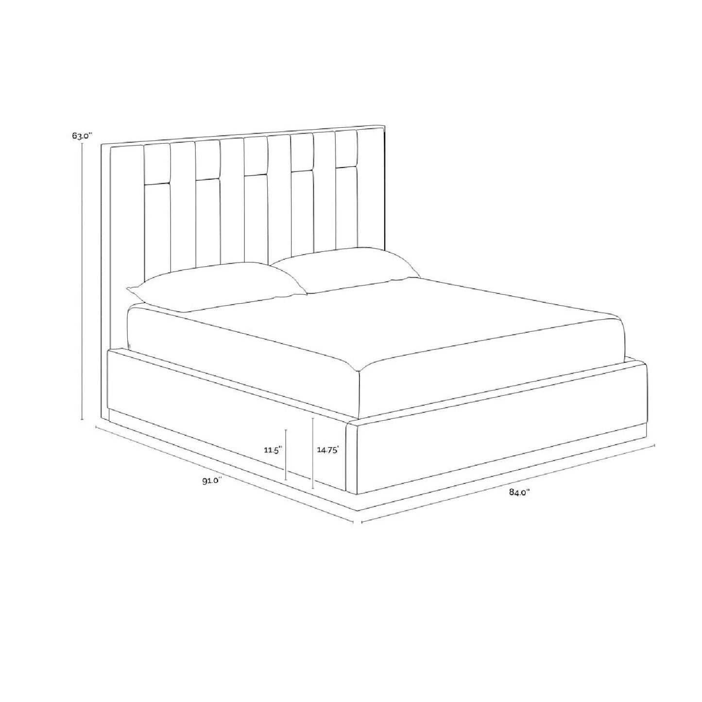 Luxury Modern Cream Upholstered Bed European Style for Villa