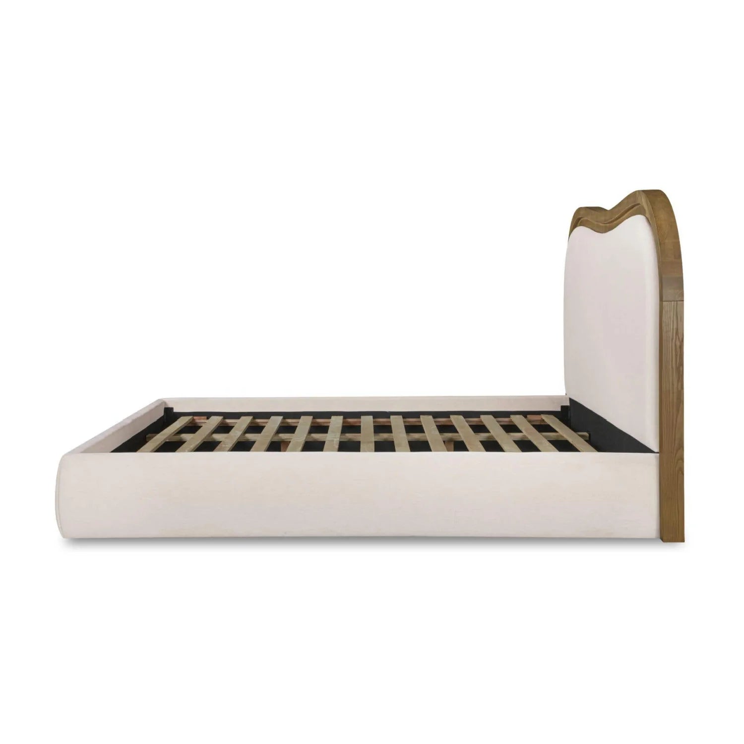Luxury Modern Cream Upholstered Bed European Style for Villa