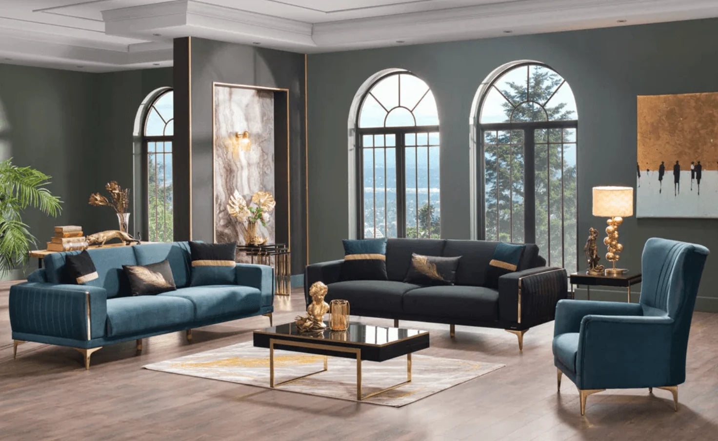 Luxury Modern Cubano Sofa Sleeper European Style for Villa