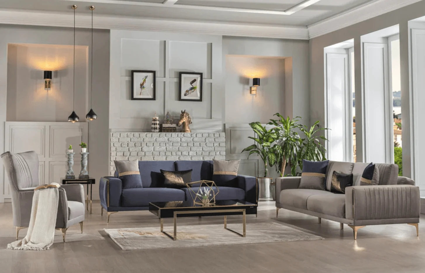 Luxury Modern Cubano Sofa Sleeper European Style for Villa