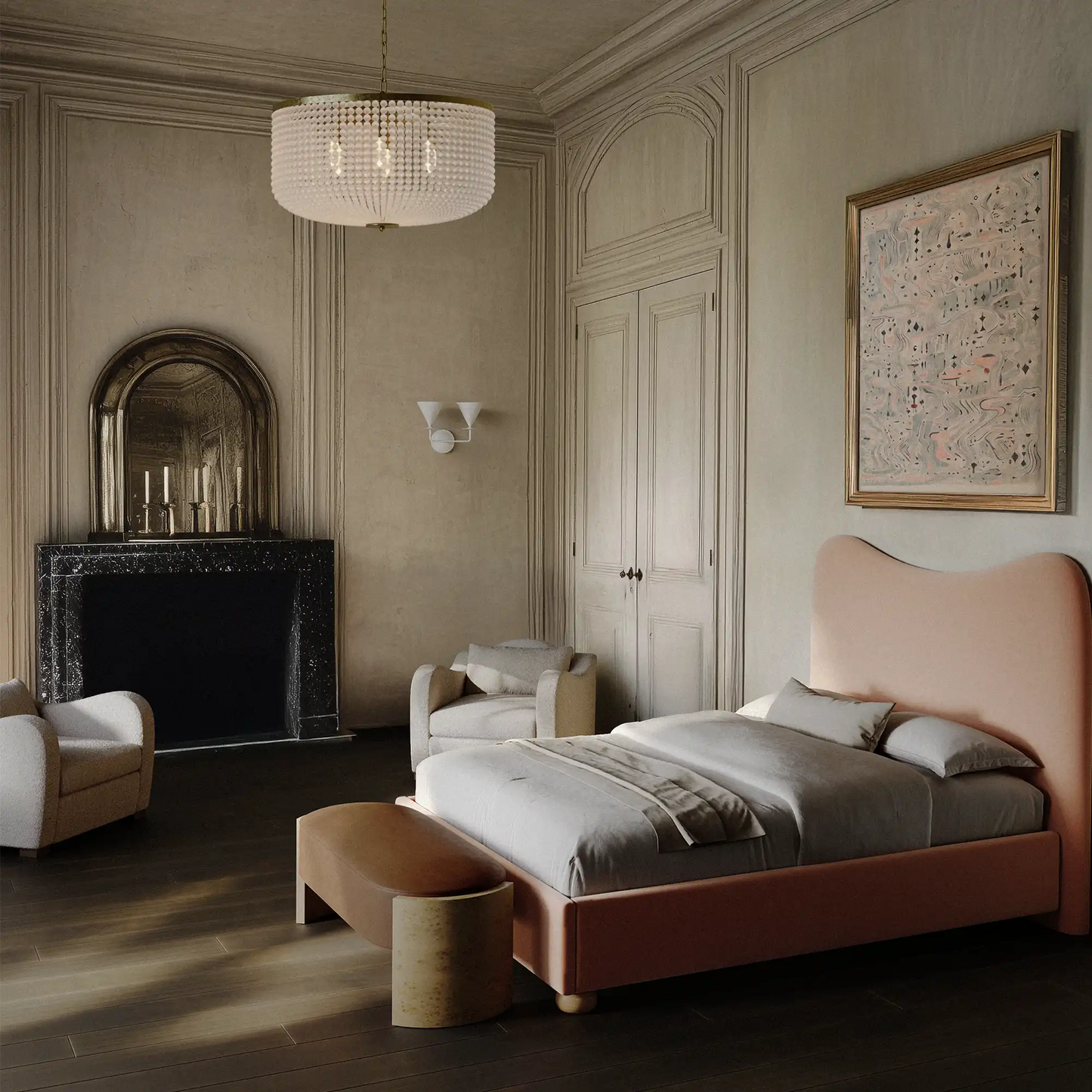 Luxury Modern Danielle Bed European Style for Villa