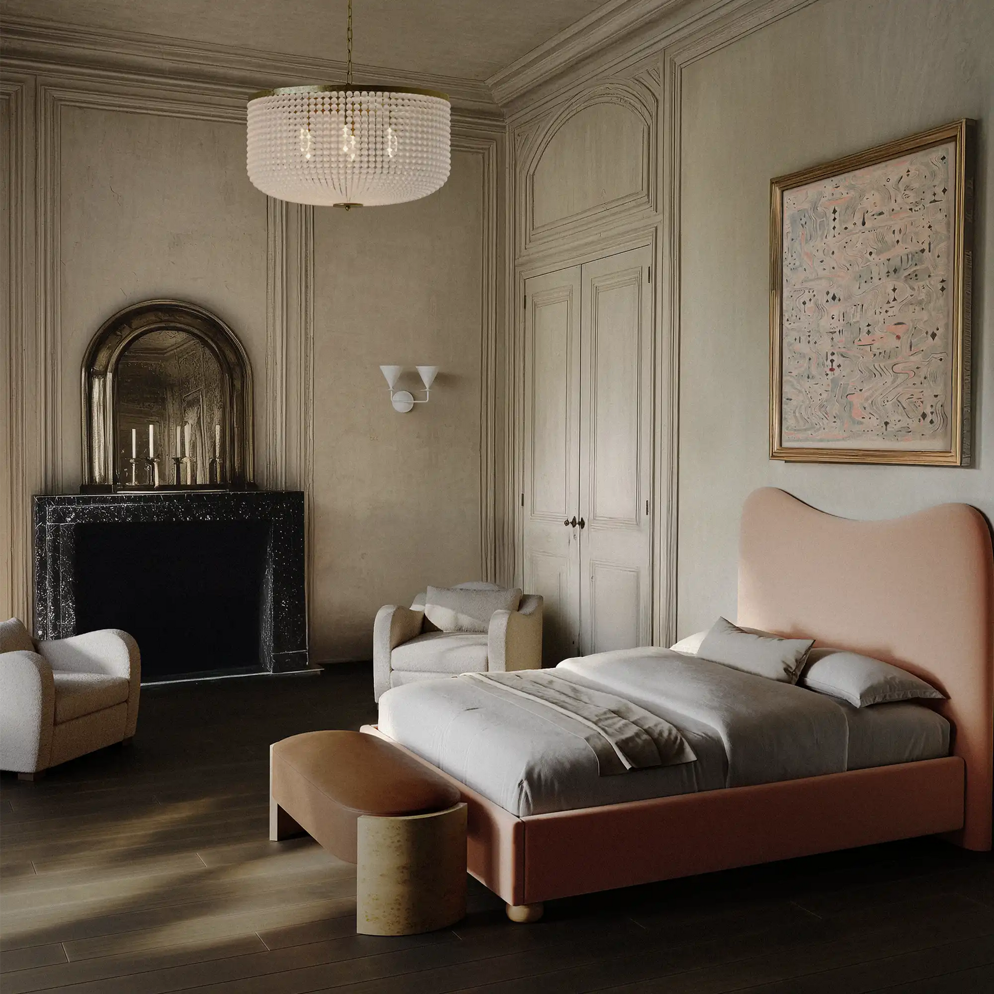 Luxury Modern Danielle Bed European Style for Villa