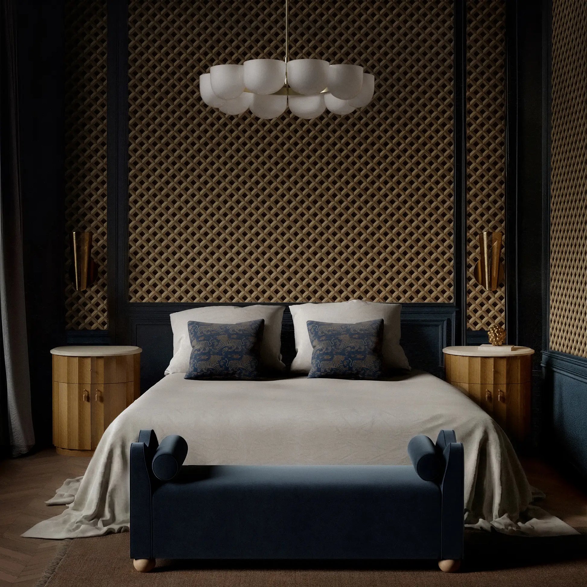 Luxury Modern Danielle Bench European Style for Villa