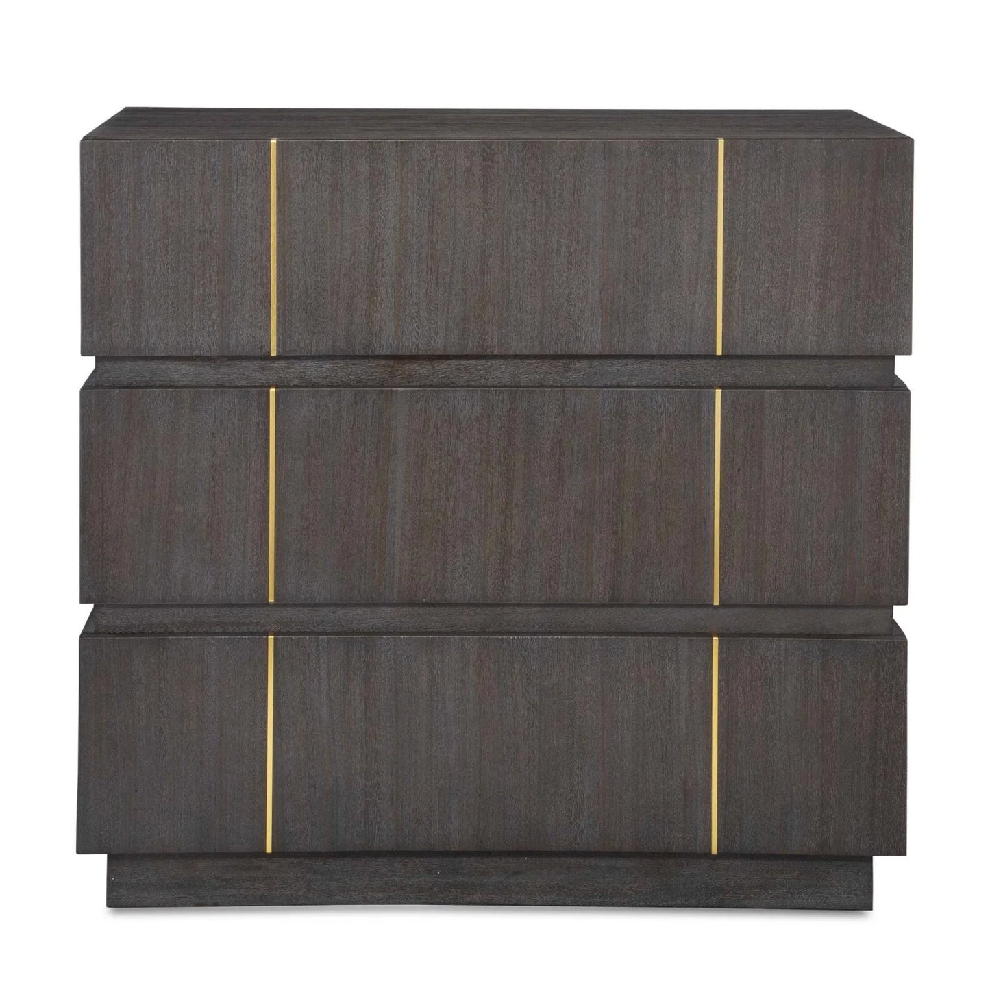 Luxury Modern Dark Acacia 3-Drawer Chest European Style for Villa