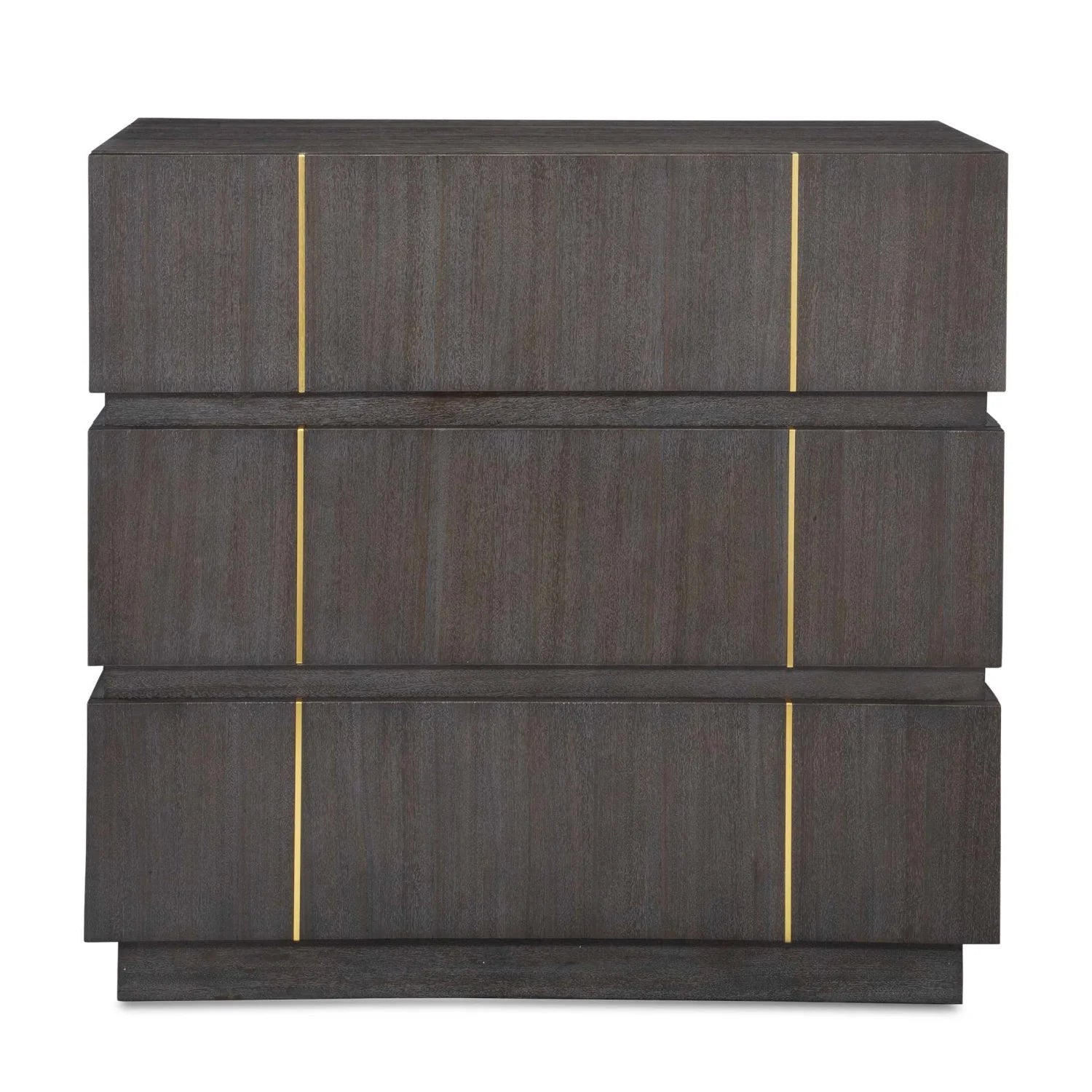 Luxury Modern Dark Acacia 3-Drawer Chest European Style for Villa