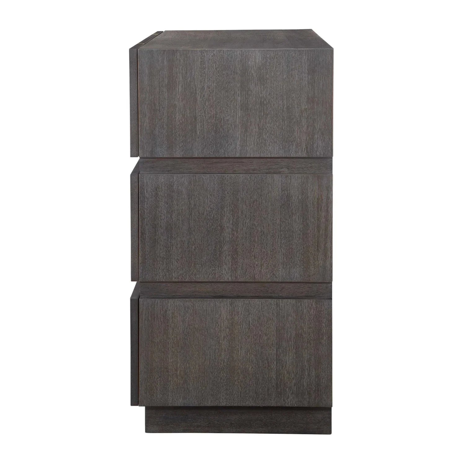 Luxury Modern Dark Acacia 3-Drawer Chest European Style for Villa