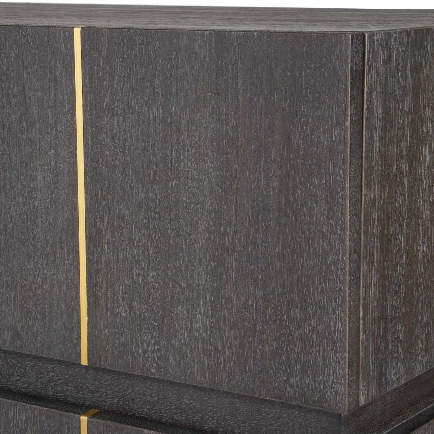 Luxury Modern Dark Acacia 3-Drawer Chest European Style for Villa