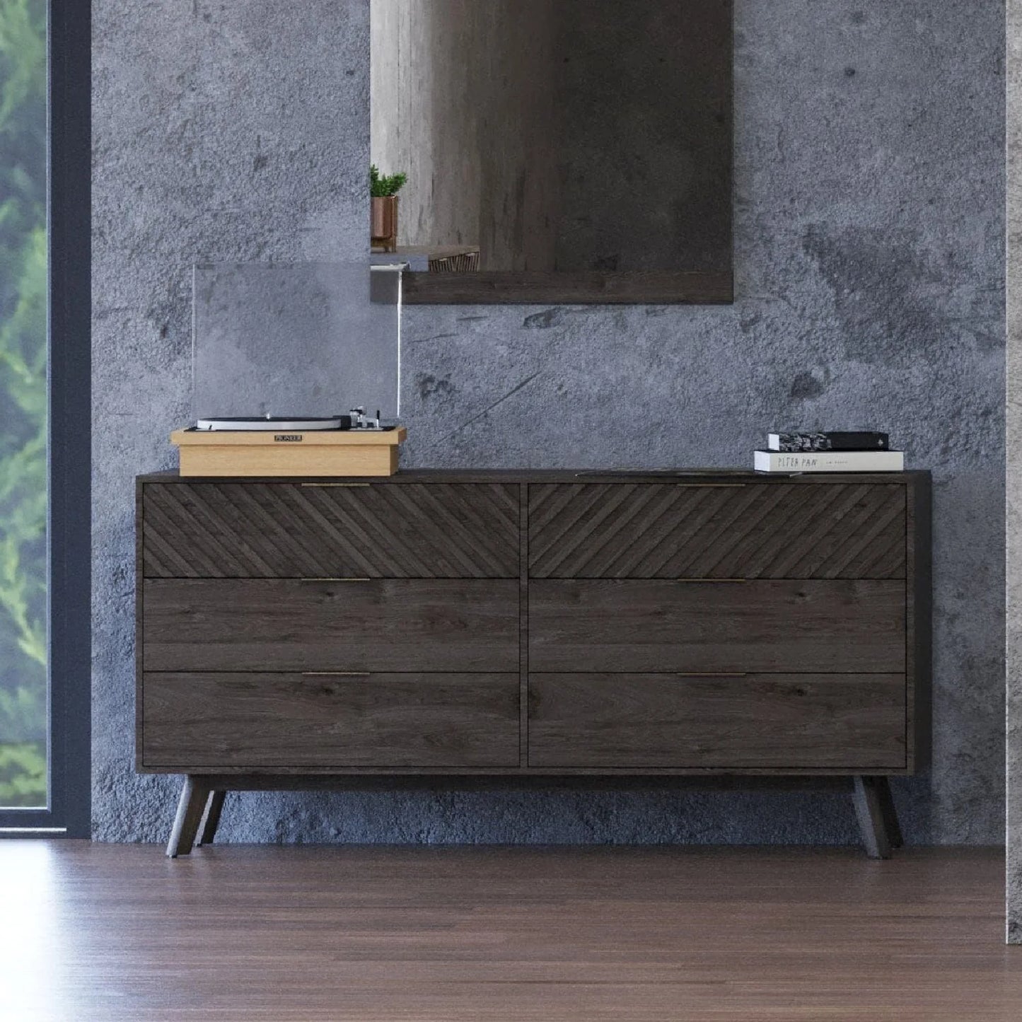 Luxury Modern Dark Acacia Chest European Style for Villa