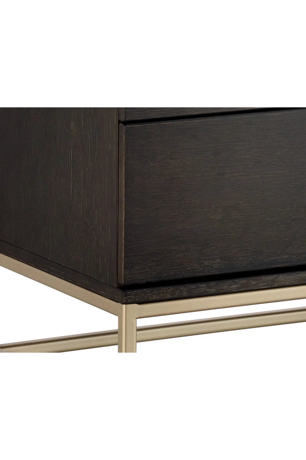 Luxury Modern Dark Gray Oak Dresser European Style for Villa