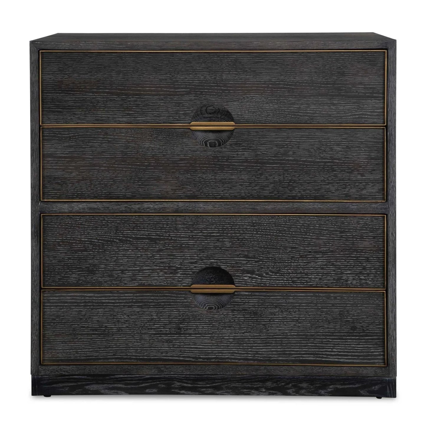 Luxury Modern Dark Oak 4-Drawer Chest European Style for Villa