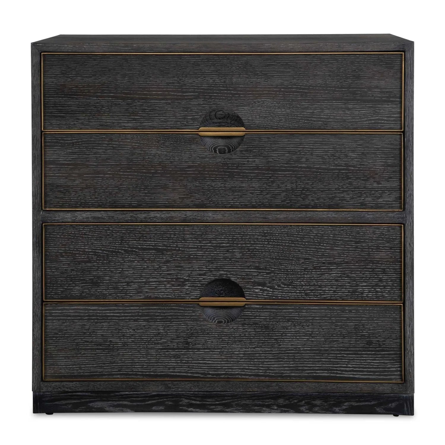 Luxury Modern Dark Oak 4-Drawer Chest European Style for Villa