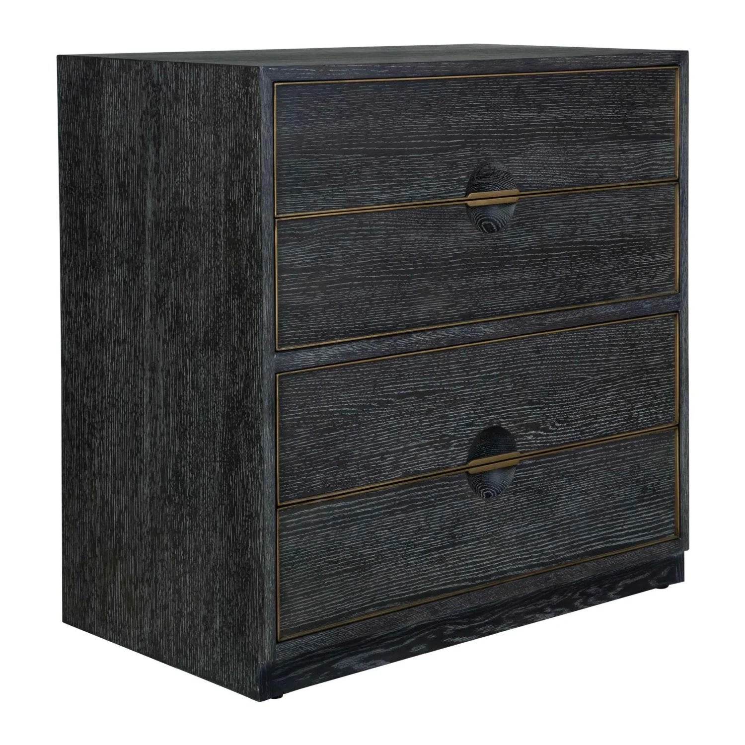 Luxury Modern Dark Oak 4-Drawer Chest European Style for Villa
