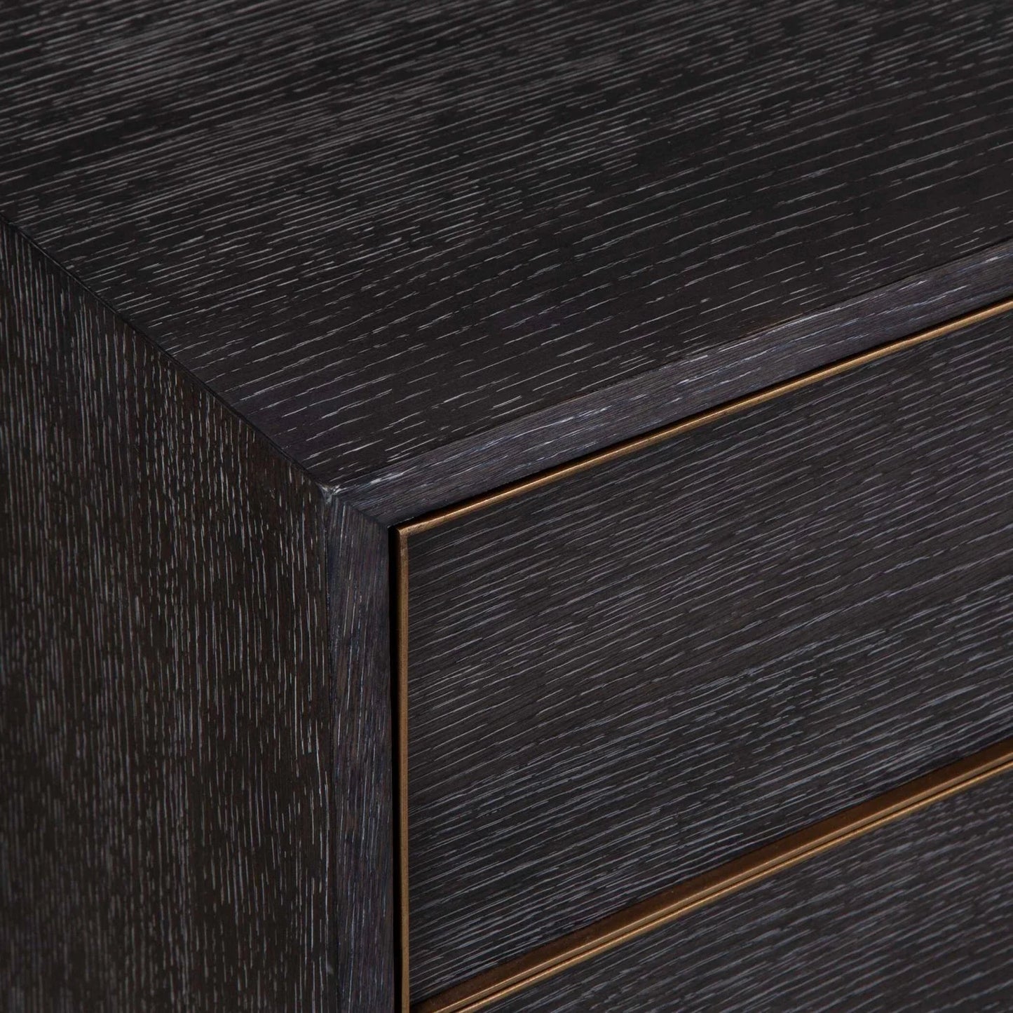 Luxury Modern Dark Oak 4-Drawer Chest European Style for Villa