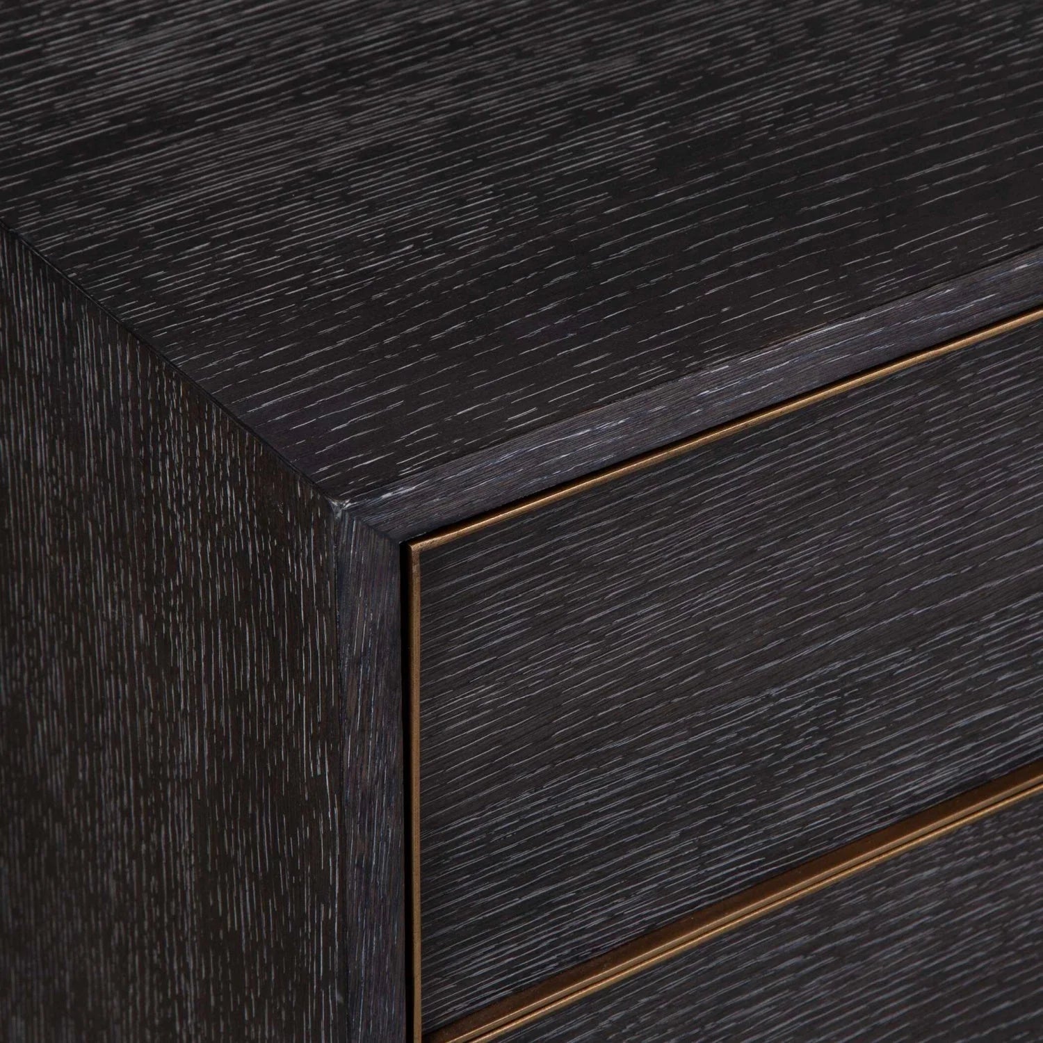 Luxury Modern Dark Oak 4-Drawer Chest European Style for Villa