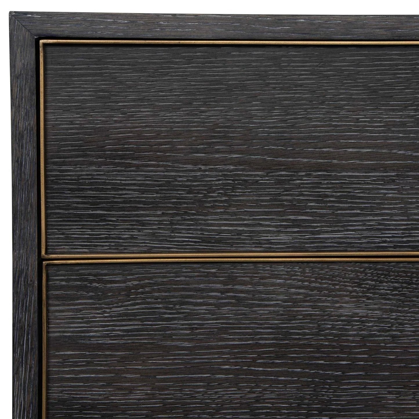 Luxury Modern Dark Oak 4-Drawer Chest European Style for Villa
